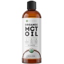 Kate Naturals MCT Oil for Coffee & Keto (16oz) USDA Certified Organic MCT Oil Liquid with only C8 & C10. Odorless Fuel for Body & Mind. No Aftertaste