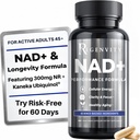 NAD+ & Longevity Supplements with Kaneka Ubiquinol CoQ10 │ 300mg Nicotinamide Riboside NR │ Cellular Energy & Healthy Aging Formula for Active Adults 45+ │ 60 Capsules