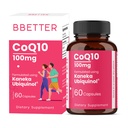 BBETTER CoQ10 – 100 mg with Kaneka Ubiquinol®, Active Form of Coenzyme Q10 -Supports Cellular Health & Natural Energy Production- High-Absorption Formula - 60 Softgels