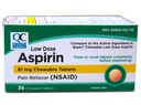 Quality Choice Children's Chewable Orange Flavored 81mg. Aspirin Tablet 36-Count Boxes (1)