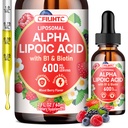 CFILIHTC Liposomal Alpha Lipoic Acid 600mg Drops- Liquid Alpha Lipoic Acid Supplement with Biotin & Vitamin B1 - Supports Antioxidant, Energy, Nerve & Brain Health - Mixed Berry Flavor 2 FL OZ