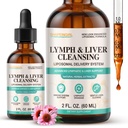 Liposomal Lymphatic Drainage Drops, High Absorption, 23-in-1 Lymphatic Drainage Supplement with Echinacea, Burdock, Elderberry, Vitamin - Immune & Lymph System Support*, Liver Detox & Cleanse, 2 fl oz