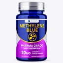 Methylene Blue Capsules 30mg, USP Pharma Grade Methylene Blue Supplement with Vitamin C & Organic Cacao, High Absorption Support - 60 Capsules