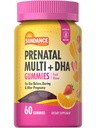 Sundance Prenatal Gummy Vitamin for Women | with DHA & Folate | 60 Count | Fruit Flavor | for Use Before, During, and After Pregnancy | Non-GMO & Gluten Free Supplement