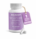 RE:ROOT Hair Growth Supplement – 12,000 mcg Biotin with Collagen, Keratin, MSM & Bamboo – Hair, Skin & Nails Support – 60 Vegan Capsules
