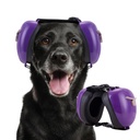 New Dog Ear Muffs for Noise Protection - 30dB NRR Dog Headphones, Noise Cancelling Hearing Protection Against Thunder/Fireworks/Vacuums, Upgraded Design with Bell Accent (Purple, Large)