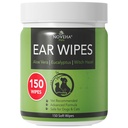 NOVEHA 150PCs Dog Ear Cleaner Wipes, Daily Ear Cleaner for Dogs & Cats - Stop Ear Itching with Aloe, Eucalyptus & Witch Hazel Ear Wipes for Dogs - for Odor Control, Dirt and Wax Removal, Unscented