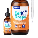 Dog Ear Drops, Dog Ear Cleaner Drops, Ear Infection Treatment for Dogs and Cats, Natural Herbal Ear Cleaning Solution for Dirty,Itchy,Smelly,Inflammed Pet Ears, 2 oz with Dropper