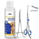 Dog Ear Hair Removal Kit – Ear Powder, Safety Round Tip Scissors & Locking Tweezers – At-Home Grooming Set for Hair Plucking, Wax Removal & Odor Control – Ideal for Poodles & Doodles