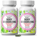 NutraPep Body Deodorizing Supplement - Odor Eliminator & Internal Deodorant Pills for Fresh Breath Skin Health & Detox - Full Body Deodorizer Capsules with Chlorophyll Complex Vitamins