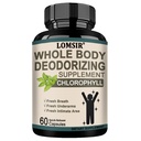 Whole Body Deodorizing Supplement - Full Body Deodorizer Capsules with Chlorophyll Complex Vitamins for Women Men - 60 Capsules