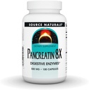 Source Naturals Pancreatin 8X, 500 mg Digestive Enzymes - 100 Capsules