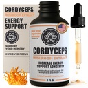 Cordyceps Mushroom Extract Liquid - 1 oz Mushroom Tincture | 100% Fruiting Body Cordyceps Extract | Natural Energy, Lung & Stamina Support | No Mycelium, Non-GMO | Made in USA