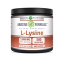 Amazing Formulas L-Lysine Amino Acid Vitamin Supplement (Non-GMO, Gluten Free) - Immune Support, Respiratory Health & More (Powder, 500 Grams)
