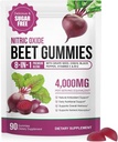 Acorn + Oak Beet Root Gummies 4,000mg, 8-in-1 Beet Root Supplement with CoQ10 & Grape Seed Extract,Sugar Free Gummies for Nitric Oxide Support, Healthy Circulation & Energy Support,90 Gummies