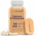Calcium D-Glucarate - 120 Vegetarian Capsules, 2-Month Supply, 1120mg per Serving for Detox Support & Internal Balance, Non-GMO, Gluten Free, Made in USA, GMP Certified
