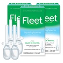 Fleet Liquid Glycerin Suppositories for Constipation Relief, Fast and Effective Stimulant-Free Laxative, 4 Bottles per Pack, 7.5 mL Each, Pack of 3
