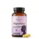 MigraNova - Migraine Relief & Daily Prevention for Migraine Sufferers — Magnesium & Riboflavin B2 + NeuroCalm Blend with Feverfew, CoQ10, L-Theanine & Ginger, Vegan, Non-GMO, USA Made, 60 Capsules