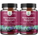 Soy Free Menopause Supplement for Women - Herbal Menopause Support for Night Sweats Hot Flashes Mood Support and Hormone Balance for Women with Black Cohosh & Vitex Chaste Berry - 75 Count - 2 Pack