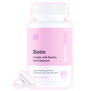 Betterrvits Hair Growth Vitamins for Women - Biotin 12,000 mcg with Zinc, Copper and Selenium Complex | Hair Skin and Nails Supplement for Women and Men with Keratin KeraGlo | 60 Capsules