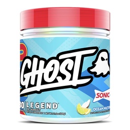 GHOST Legend Pre-Workout Powder, Sonic Ocean Water - 30 Servings – Pre-Workout for Men & Women with Choline, L-Citrulline, & Beta Alanine for Energy & Focus