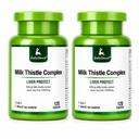 Milk Thistle Supplement 90% Silymarin, 500mg Milk Thistle Extract per Serving, 5-in-1 Daily Liver Support with Turmeric, Glutathione & Alpha Lipoic Acid, 120 Vegan Capsules per Bottle, Pack of 2