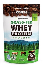 Opportuniteas Coffee Whey Protein Powder - Χαμηλό Carb & Keto Friendly - Grass Fed Whey Isolate + Κολομβιανός καφές - 60 mg καφεΐνη για την ενέργεια - Pre ή μετά την προπόνηση ποτό Mix, Latte, Shake & Smoothie 1lb
