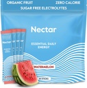 Nectar Energy Booster - Βιολογική καφεΐνη, B12 & Ηλεκτρολύτες - Ζάχαρη Χωρίς & Μηδέν θερμίδες – Υγιεινός Καφές, Ενεργειακό Ποτό & Εναλλακτική Σόδα – Ενυδάτωση & Συμπλήρωμα Ενέργειας (Watermelon 18 Packets)