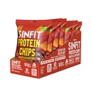 SinFit Protein Chips, 20g Protein/Bag, 50g-Bag, High Fiber, Low Carb, Gluten Free,7/box (7 Bags, Hickory BBQ)
