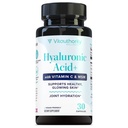 Vitauthority Hyaluronic Acid Capsules with MSM & Vitamin C | 120mg Sodium Hyaluronate | Skin Hydration, Elasticity & Collagen Support | Vegan, Non-GMO, Antioxidant Beauty Supplement 30 Servings