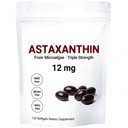 Astaxanthin 12mg Softgels - Premium Astaxanthin from Microalgae, Triple Strength, Immune Support - Non-GMO & Gluten Free 120 Softgels (1)