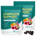 Lymphatic Drainage Supplements 480 Softgels, Lymph System Support Supplement for Women, Lymphatic Drainage Supplement with 21-in-1 Herbal Blend to Reduce Swelling, Supports Fluid Balance Immune System