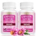 Lymphatic Drainage Supplement 1880 mg, Lymph Detox Cleanse & Immune Support, Lymphatic System Support Supplement with Echinacea, Dandelion, Turmeric, Burdock, Elderberry, and Calendula, 120 Capsules