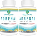 Best Earth Naturals - Adrenal Support for Adults - Holy Basil, B C Vitamins, L-Tyrosine, Rhodiola Rosea Root, Ashwagandha Supplements for Cortisol Manager Support - 30 Day Supply (Pack of 2)