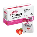 Chargel Strawberry, Caffeine-Free Instant Energy Gel Running, Biking, Workout, Hiking Essentials for Women & Men, Gifts for Runners - Carbs Vitamins, Gluten Free - Pack of 6 Gels - 6.35oz Each