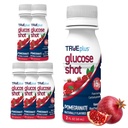 TRUEplus Glucose Shot, Pomegranate, 15g Fast-Acting Carbohydrates, Fat Free, Gluten Free, Boost Energy, 6 Pack