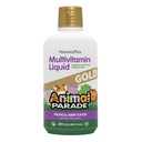 NaturesPlus Animal Parade Gold Children's Liquid Multivitamin, Natural Tropical Berry - 30 oz, Pack of 2 - Immune Support Supplement - Vegetarian, Gluten Free - 120 Total Servings