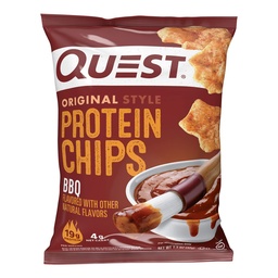 Quest Nutrition BBQ Protein Chips, 19g Protein, 4g Net Carbs, Gluten Free High Protein Snack, 1.1 oz (Pack of 12)