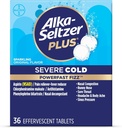 Alka-Seltzer Plus Cold Medicine, Sparkling Original Effervescent Tablets for Adults with Pain Reliever/Fever Reducer, Sparkling Original, 36 Count