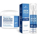 Hermon Jock Itch Antifungal Cream & Spray Set: Ringworm Treatment for Humans, Psoriasis Treatment, Psoriasis Scalp Treatment, Ringworm Cream for Humans, Foot & Body Balm, Provides Soothing Relief