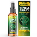 Tinea Versicolor Treatment Antifungal Spray | Soothes Itchy Skin, Relieves Body Odor, Fights Ringworm, Jock Itch & Athlete’s Foot, Enriched with Manuka Honey & Tea Tree Oil | 4.05 Fl Oz