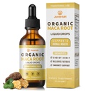 Organic Maca Root Liquid Drops with Ashwagandha,Goji Berry,Ginger,Magnesium and L-Arginine for Women and Men,Ashwagandha Maca Root Supplements Tincture 4 Fl Oz 2 Pack