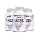 Research Verified Liver Support - Liposomal Milk Thistle, Artichoke Extract, Glutathione, BioPerine - Vegan - 60 Capsules - Pack of 3