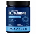Avello Liposomal Glutathione Capsules, 1000mg Reduced GSH Complex with Vitamin C Riboflavin Selenium Resveratrol, Antioxidant Cellular Liver Skin Immune Support, Vegan Gluten-Free, 60 Count(1pc)