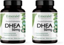 Emerald Labs DHEA 50mg - Adrenal Support Supplement to Help Hormone Balance* - Gluten-Free - 60 Vegetable Capsules (60-Day Supply) (Pack of 2)