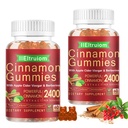 Cinnamon Supplements, Cinnamon Gummies 2400mg with Berberine, Turmeric, Apple Cider Vinegar, Bitter Melon, Chromium - Vegan, Non-GMO丨120 Counts