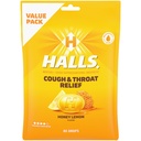 HALLS Relief Honey Lemon Cough Drops, Economy Pack, 80 Drops