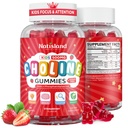 Choline Gummies for Kids & Adults, Choline Supplements 500mg with DHA, Phosphatidylserine for Brain Health, Focus, Immune Support, Sugar-Free, Vegan, Strawberry Flavor, 60 Gummies