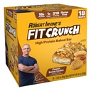FITCRUNCH Snack Size Protein Bars, 6-Layer Baked Bar, 1g of Sugar, Gluten Free & Soft Cake Core (18 Bars, Peanut Butter Cookie)