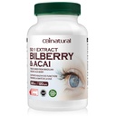 Bilberry 50:1 Extract with Acai Berry – Eye Health & Vision Support, 120 Vegan Capsules, 4-Month Supply, Non-GMO, Gluten Free